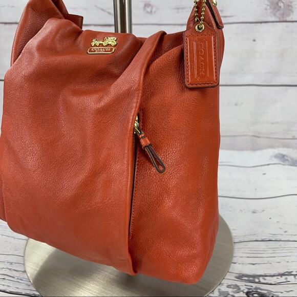 Coach hobo orange Madison Isabelle Leather shoulder - Picture 10 of 16